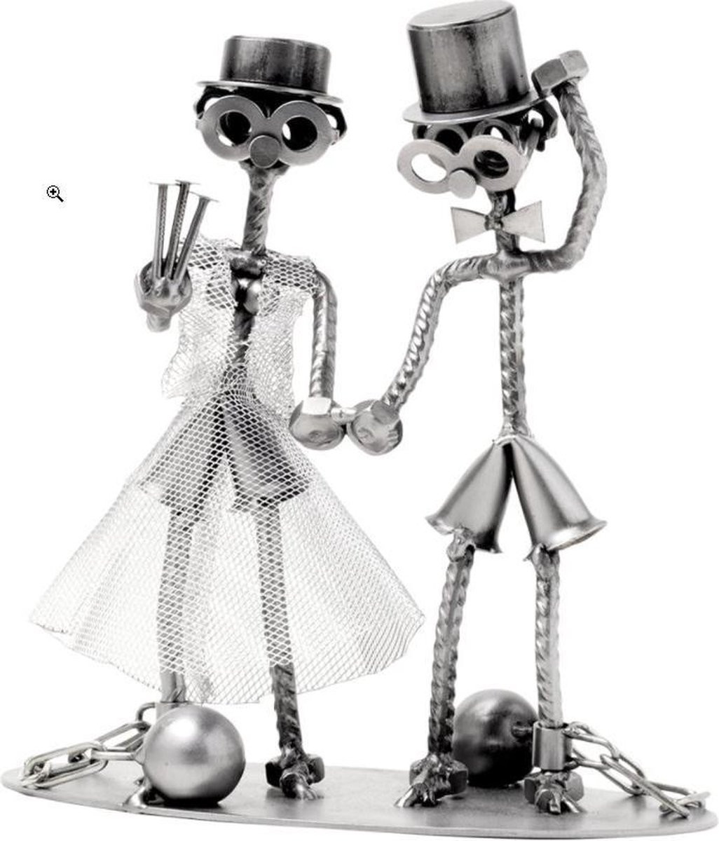 Hinz & Kunst smeedwerkfiguur bruidspaar voor op tafel