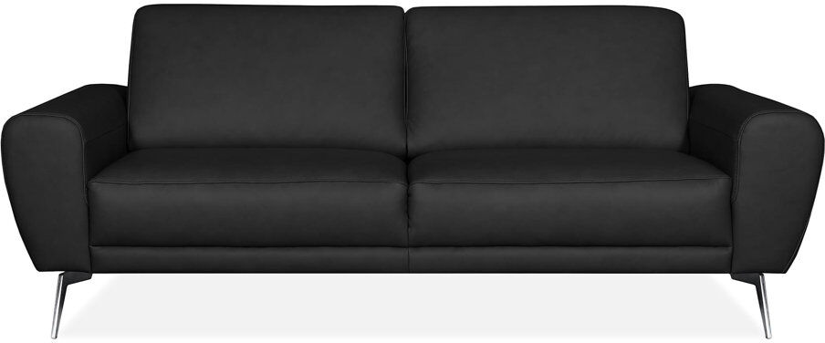 Metro Kilmarnock Genuine Leather 3-seater Sofa Black 92cm H X 205cm W X 84cm D