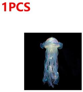 Uplift Treasures DIY Jellyfish Hanging LED Ceiling Lamp blue 1pc