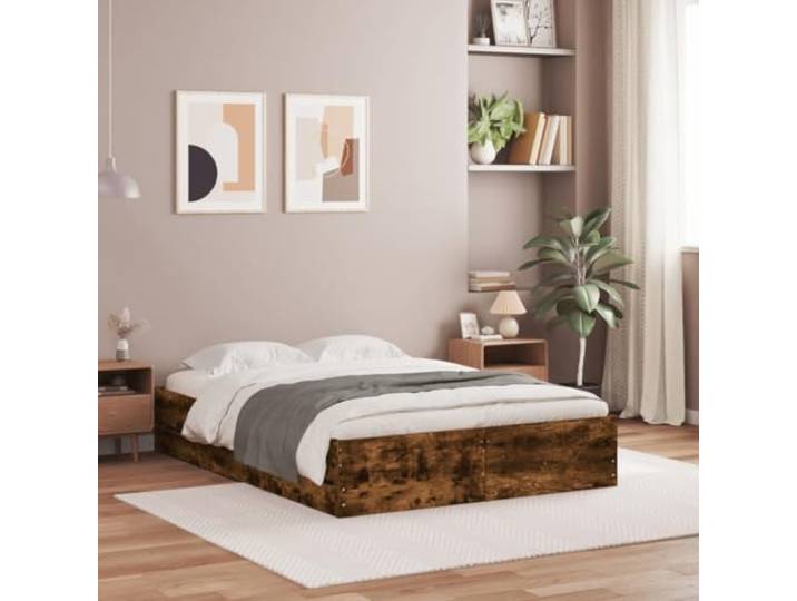 RJPLMFV Bettgestell mit Schubladen, 120 x 200 cm Holzwerkstoff, Lattenrost inklusive, integrierte Aufbewahrung, ohne Matratze