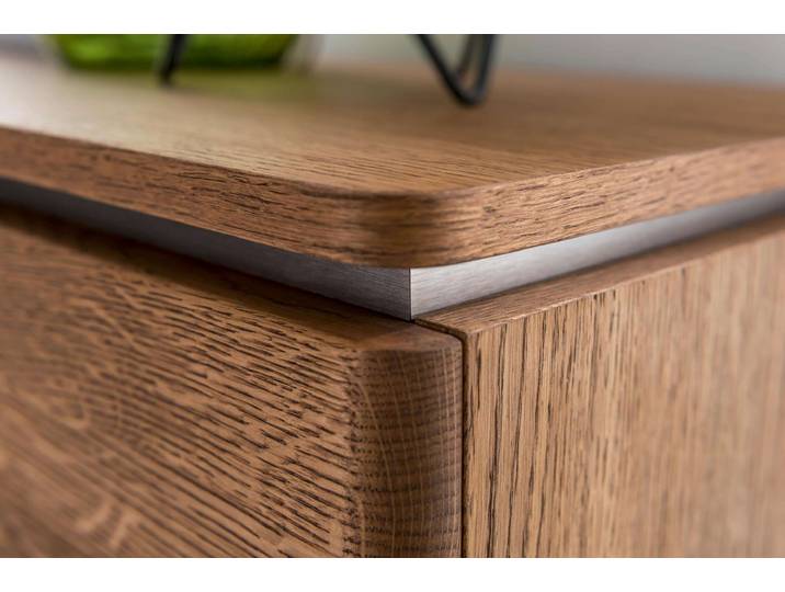 Marengo Kommode Massivholz Eiche Rustikal ohne LED-Beleuchtung