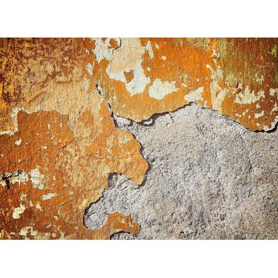 Fototapete LIVING WALLS "Beton Vintage", bunt, B:3,5m L:2,55m, Vlies, Tapeten, Fototapeten Betonoptik Grau Gold 3,50 m x 2,55 m Vintage Tapete