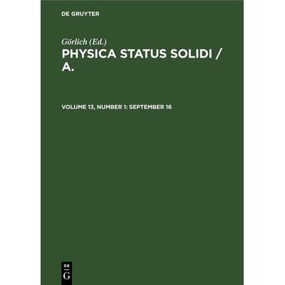 September 16, Gebundene Ausgabe von , De Gruyter, 978-3-11-249657-2