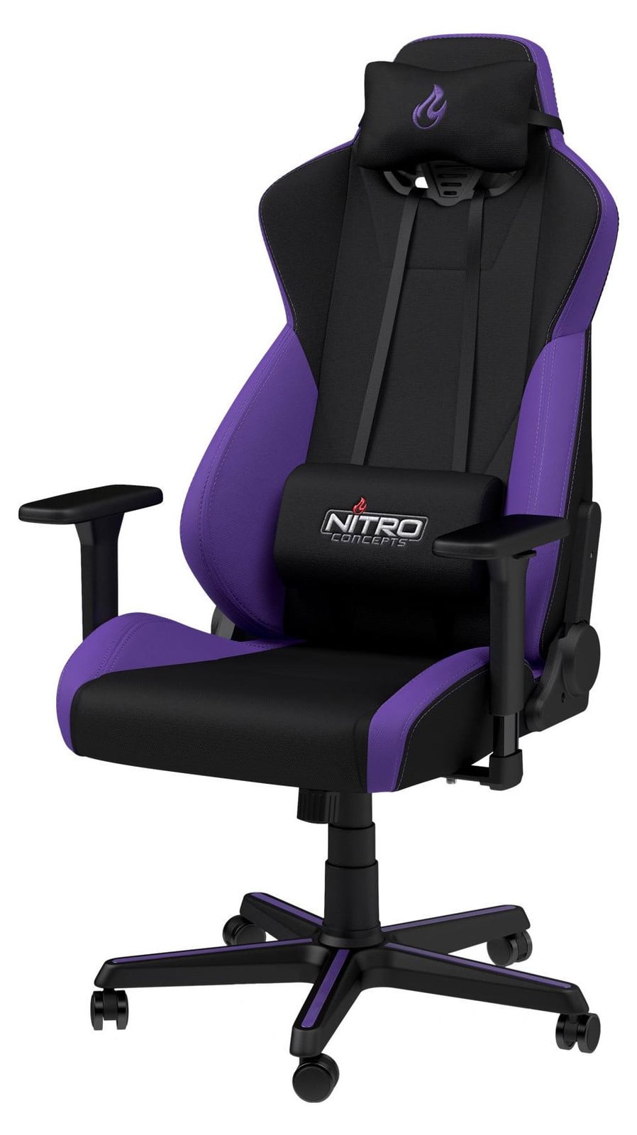 Nitro Concepts S300 Gaming Chair - Zwart/Paars - Textiel en Schuim
