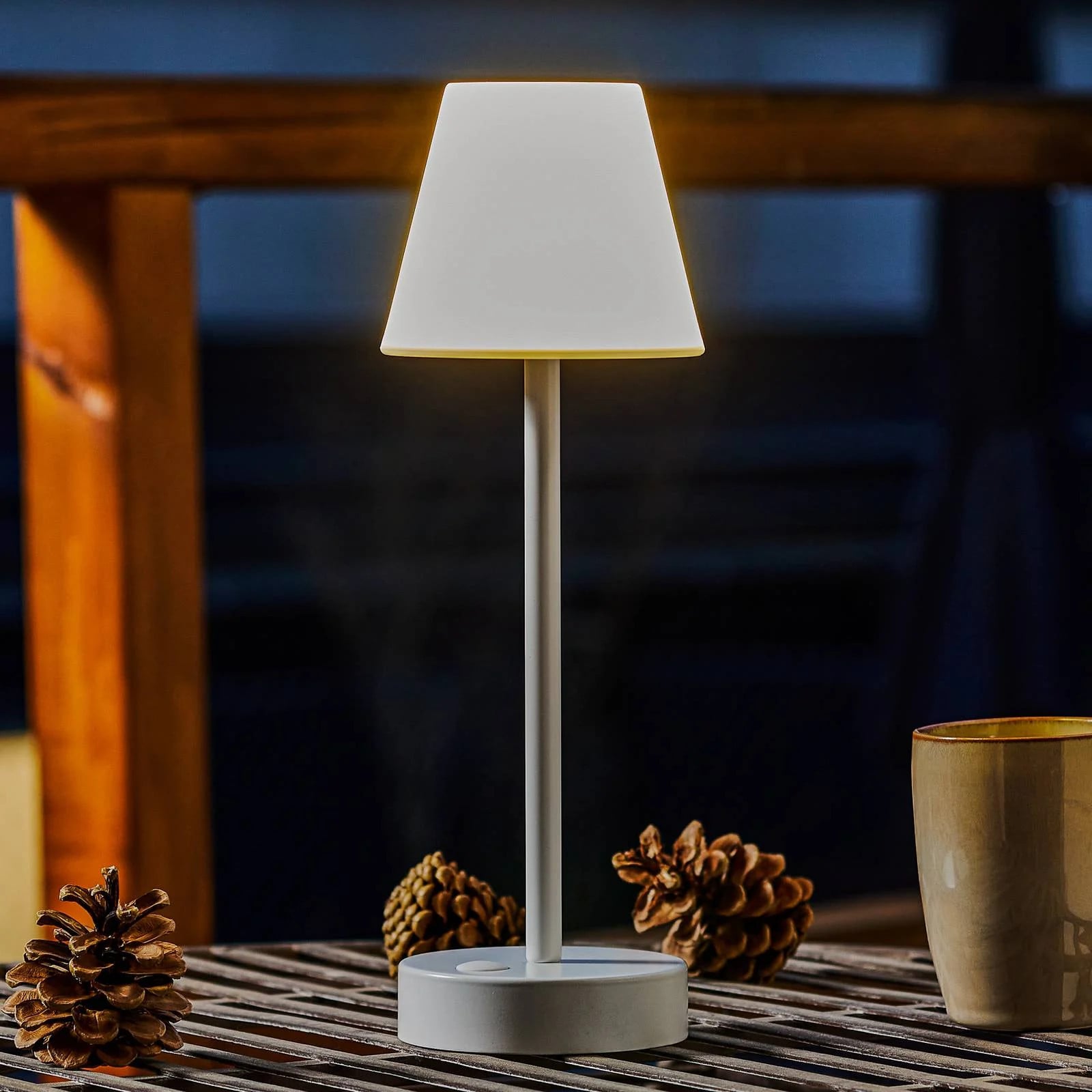 Newgarden Lola Slim LED tafellamp met accu, wit, dimbaar
