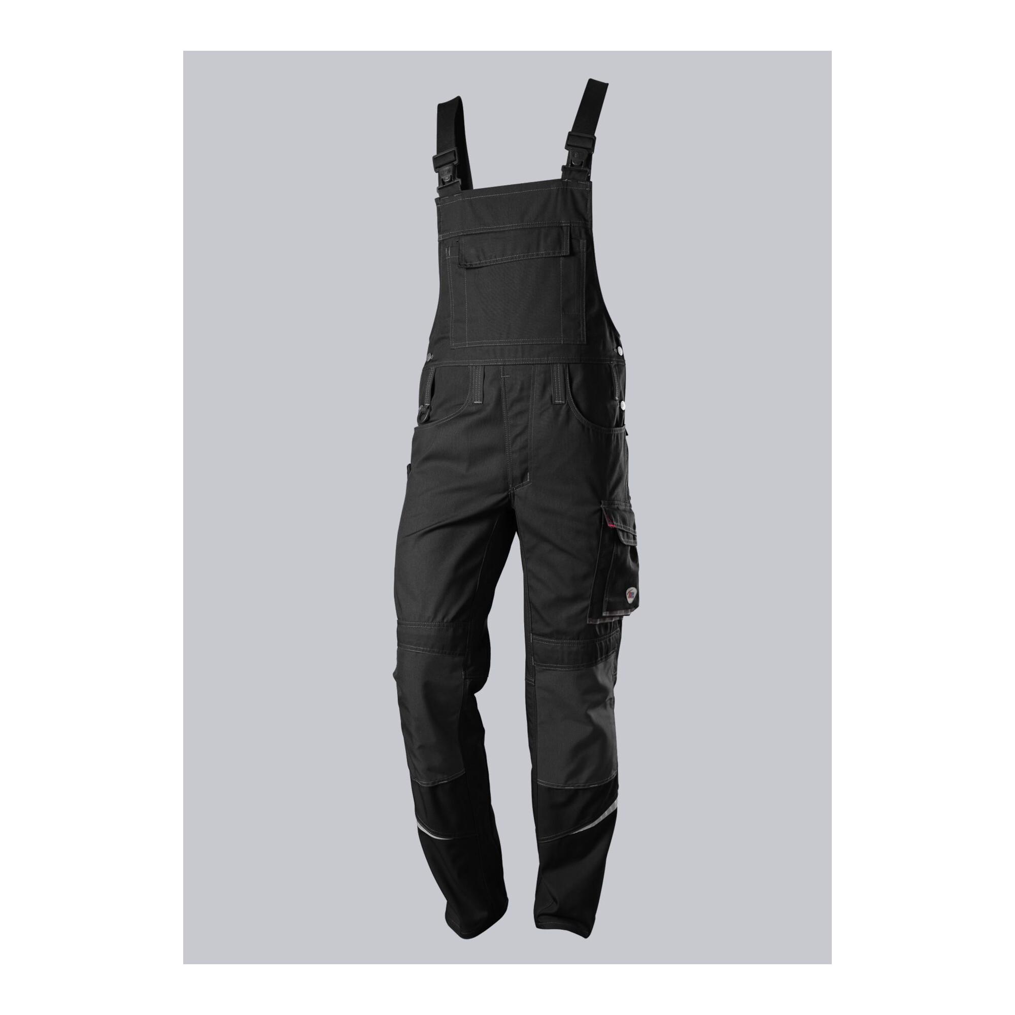BP® Komfort-Latzhose mit Reflexelementen und Kniepolstertaschen, schwarz, Gr. 56, Länge n (1804-720-32-56-n)