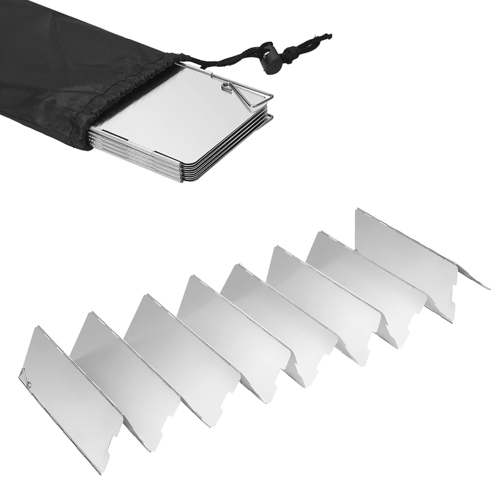 Opvouwbaar aluminium windscherm voor campingstoof