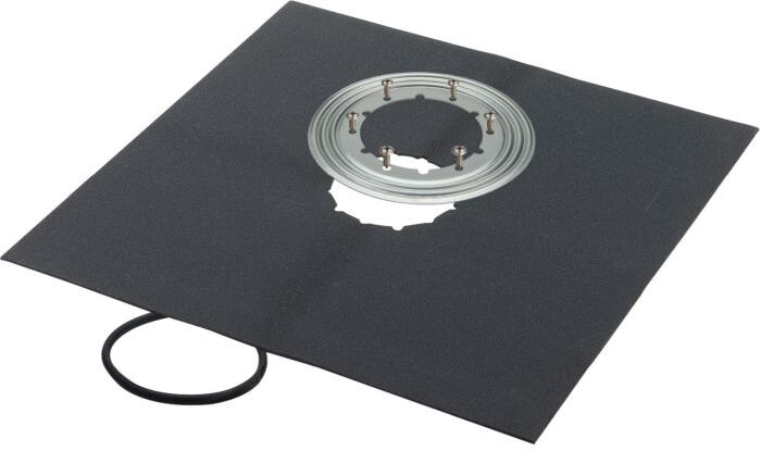 Viega Klemmflansch 4948.31 Edelstahl mit EPDM-Dichtungsbahn 500x500mm