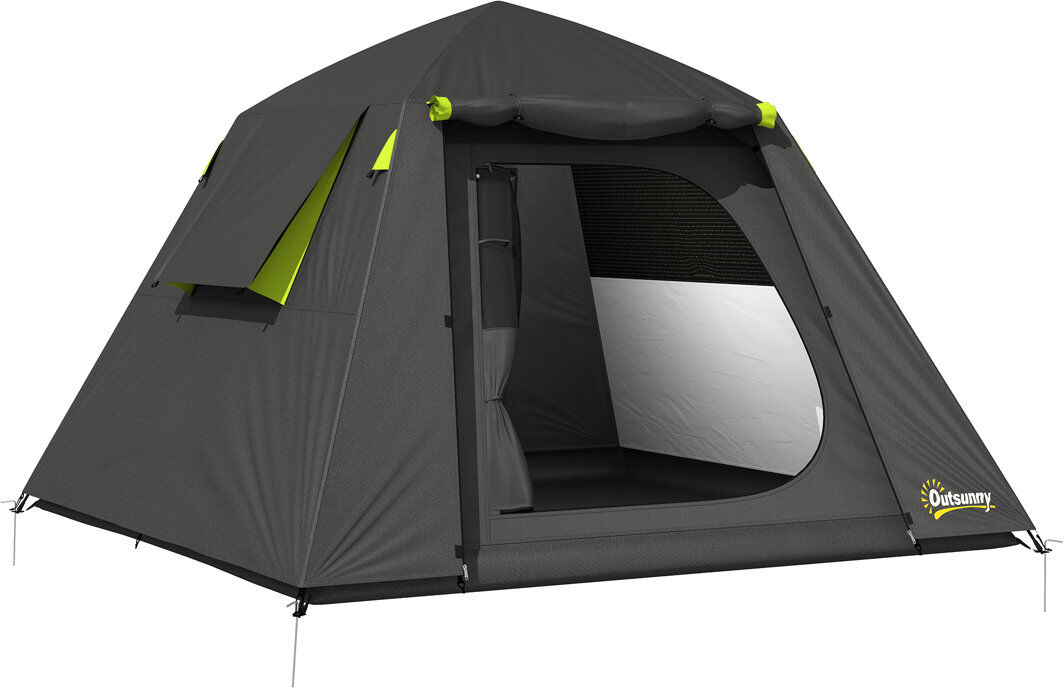 Outsunny Camping Tent 2 Man Dome Tent 3000mm Waterproof Grey/Green 2 Person