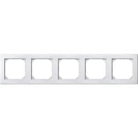 Rahmen fünffach waagerecht und senkrecht Montage Typ 484519 Thermoplast edelmatt weiß (matt), Retail