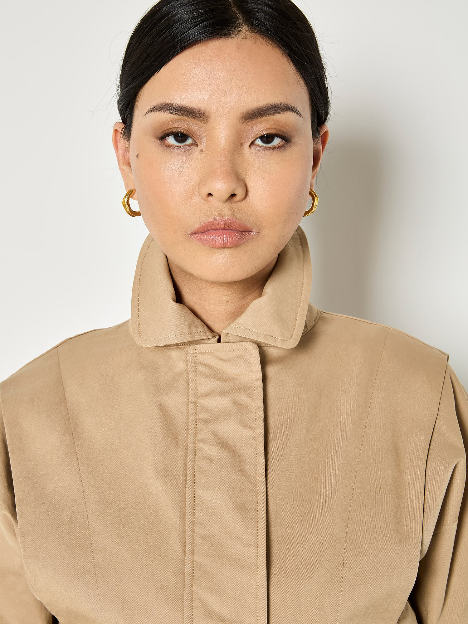 Bomberjacke APRICOT "Jacke", Damen, Gr. 8, weiß (stein), gewebt, Obermaterial: 61% Baumwolle CO. 39% Polyester PES., uni, Manschetten, Jacken Bomberjacke, mit Falten