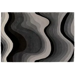 KARE X KARIM RASHID Teppich Aura Grey 57764 Mischgewebe Grau 170 x 240 cm