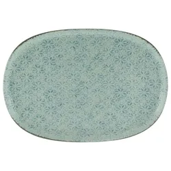 CreaTable Platte Emiliana 33 x 23 cm Steinzeug Blau