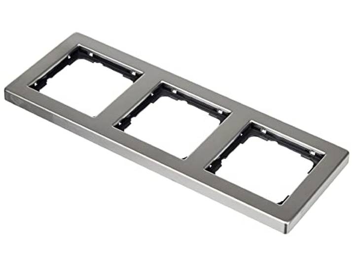 Gira 021333 afdekframe E2 3-voudig, roestvrij staal