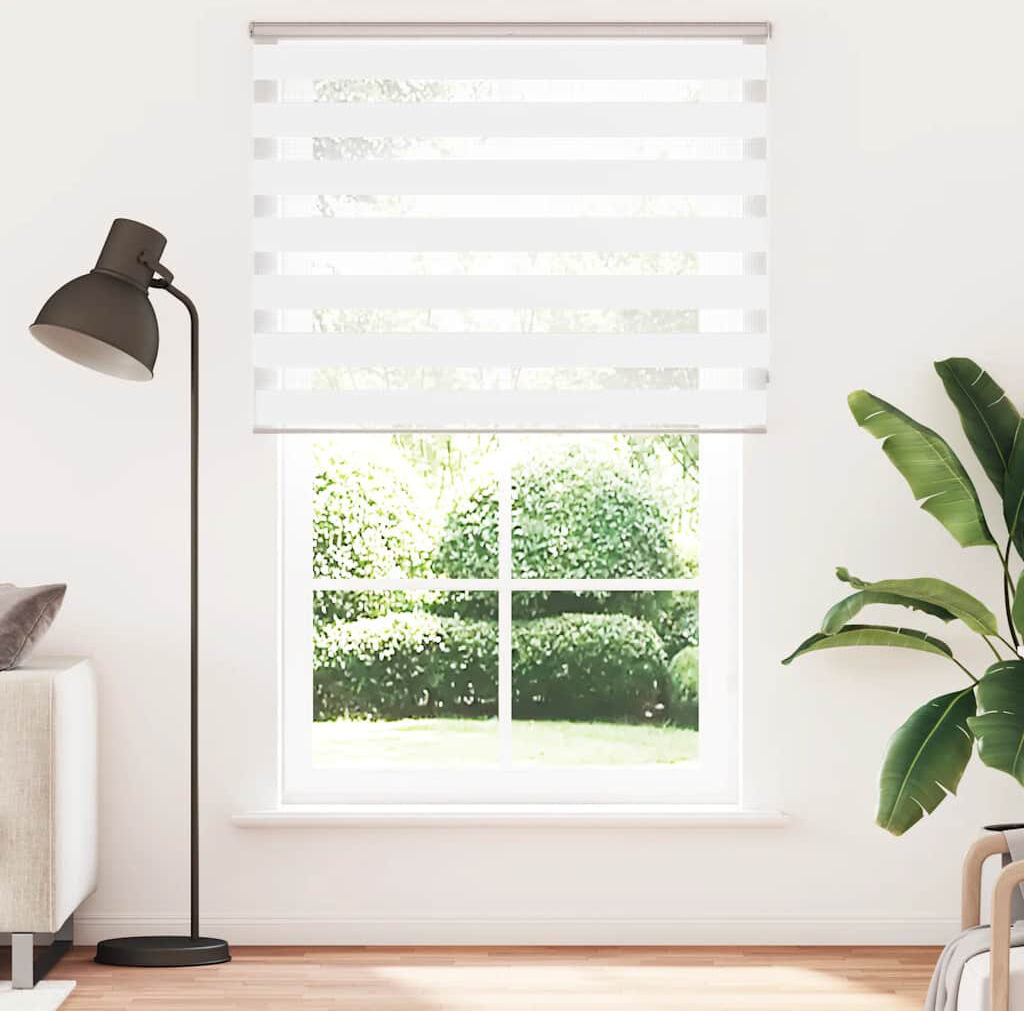 George Oliver Zebra Blind Polyester White 140cmW x 230cmL