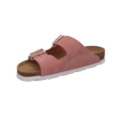 Hausschuh ROHDE "Rohde Pantoletten Veloursleder", Damen, Gr. 40, rosa, Veloursleder, Schuhe Hausschuh