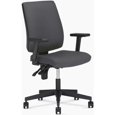 Nowy Styl Taktik Ergonomischer Bürostuhl Permanentkontakt Stoff Höhenverstellbare Armlehne Höhenverstellbarer Sitz Dunkelgrau 110 kg
