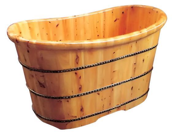 Badewanne Holzbadewanne Holzzuber Bad Entspannungsbad Badezuber 120x65 cm