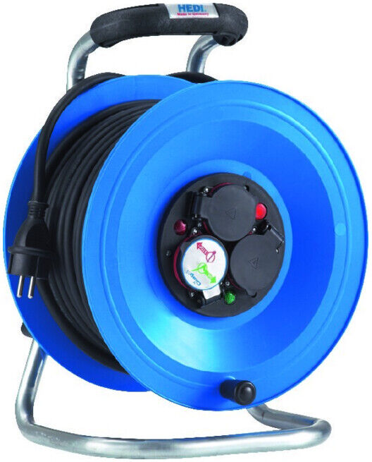 HEDI Enrouleur de câble plastique, fiche type E H07RN-F 3G2,5 (FK2Y40N2TF)