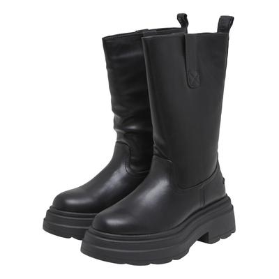 Stiefel BUFFALO "Buffalo Buffalo mars farmer boot", Damen, Gr. 38, schwarz, Kunstfaser, unifarben, Schuhe Stiefel