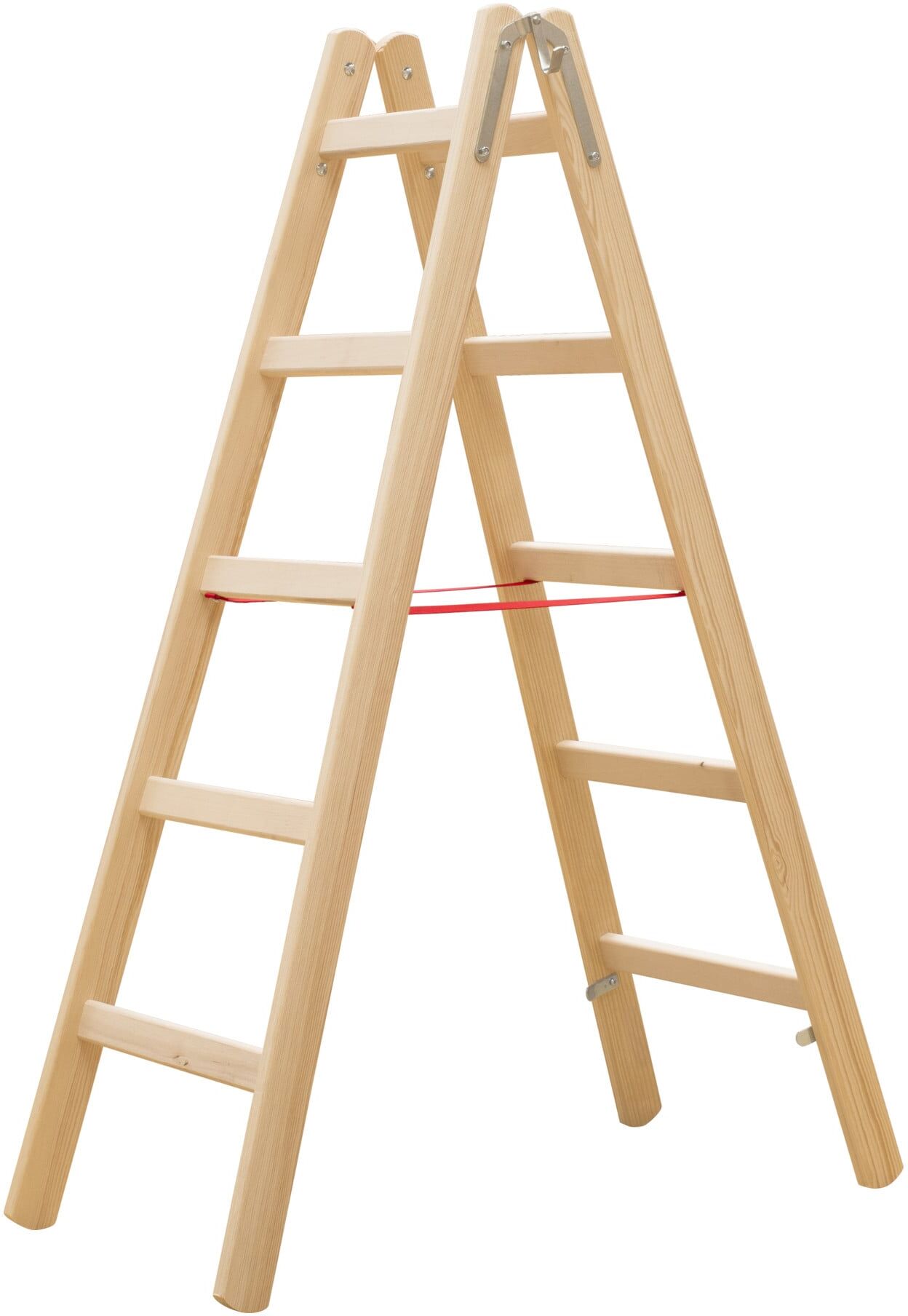 Hymer Holz-Sprossenstehleiter, beidseitig begehbar, 2x5 Sprossen (7141010)