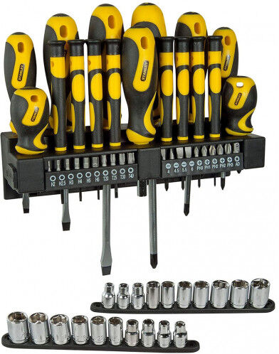 Stanley STHT0-62143 Jeu de tournevis, embouts et douilles 57pcs
