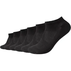 6er Pack camano Soft Walk Sneakersocken 9999 - black 35-38