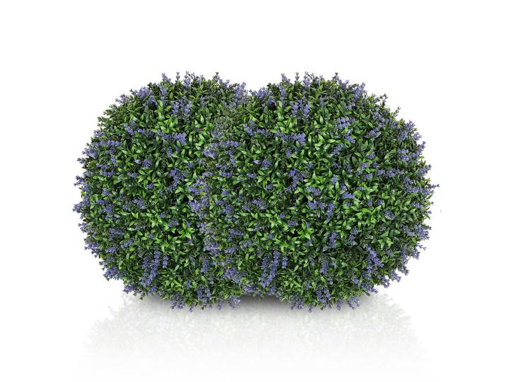 Homcom Künstlicher Lavendel 42 cm, Kugelform, Violett+Grün, Kunststoff, 42 cm, Dekoration, Blumen & Blumentöpfe, Kunstpflanzen