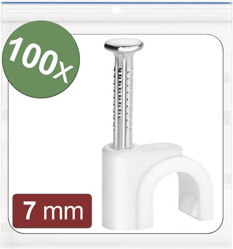 Quadrios 24CA420 Nagelschellen 24CA420 Bündel-Ø-Bereich 4 bis 7mm Weiß 100St.