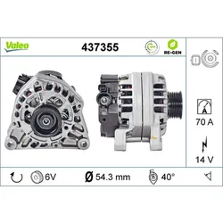 Generator VALEO 437355 für Citroën Peugeot Fiat Berlingo First 206