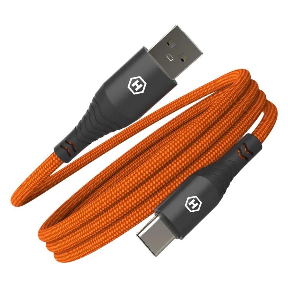 Conceptronic Hammer USB-A-auf-USB-C-Kabel 3A 65W 1m (482Mbp/s), ORANGE (1 m, 65 W) (AKC001411)