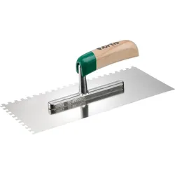 FORTIS Glättekelle gezahnt Edelstahl 280x130mm 6x6mm Edelstahl
