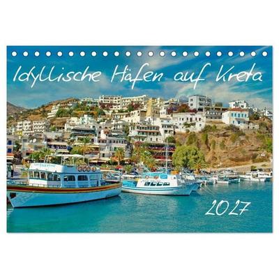 Idyllische Häfen auf Kreta (Tischkalender 2027 DIN A5 quer), CALVENDO Monatskalender