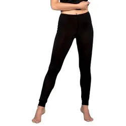 Lady Avenue Silk Jersey Long Tights Schwarz Seide Small Damen