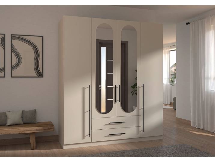 home24 Draaideurkast Velora 181cm beige/kasjmier
