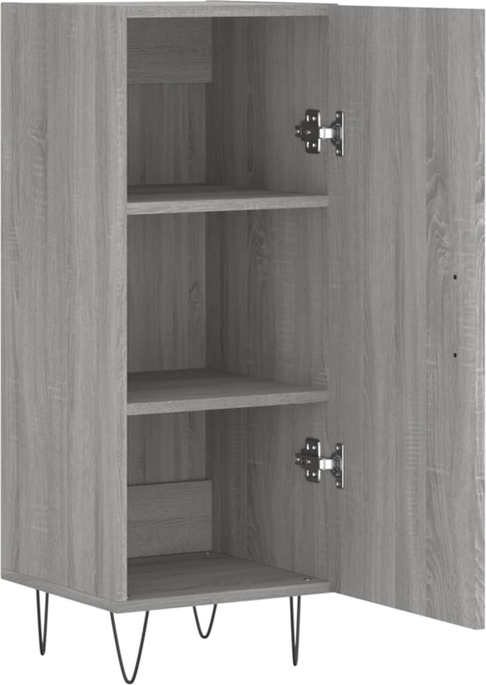 vidaXL Buffet Sonoma gris 34,5x34x90 cm Bois d'ingénierie