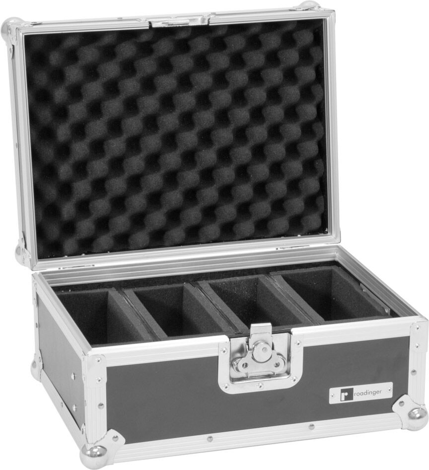 Roadinger Flightcase Ec-4ac 4x Akku Flat Light Serie