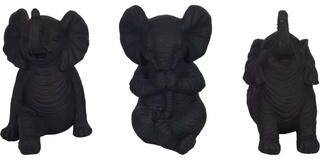 Sagebrook Home "Resin Stone Look Yoga Elephant Figurines Set - 6"""