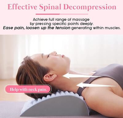 Healfit Counter Lower Back Pain Relief Treatment Stretcher, Herniated Disc Posture Corrector Pillow, Back Stretcher Pillow pink