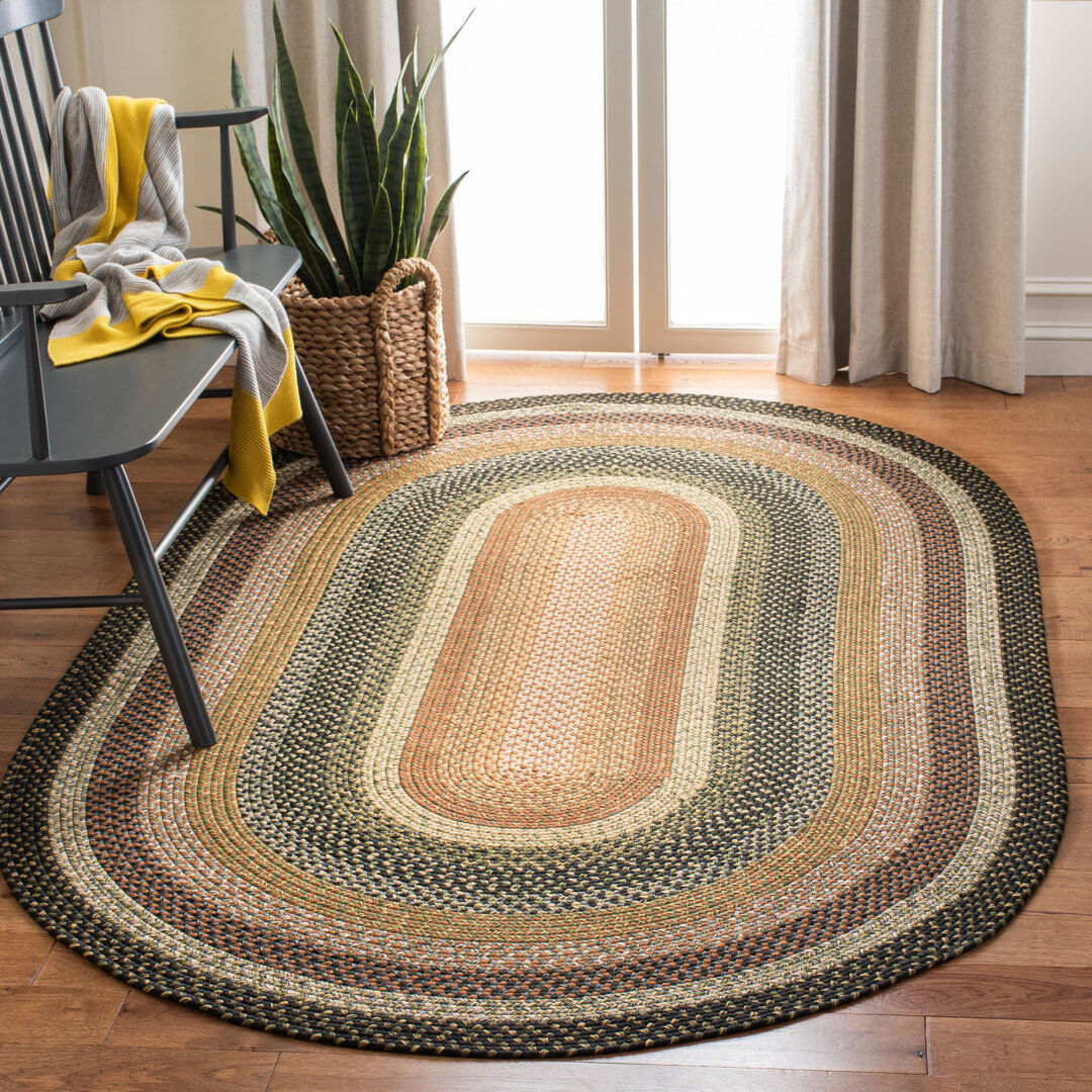 Brambly Cottage Aylward Striped Multi Indoor/Outdoor Rug Multi Oval 91 x 152 cm