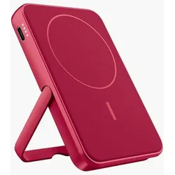 5000 mAh Powerbank USB Typ-C Kabelloses Laden  Wireless Magnetic (Rot) 