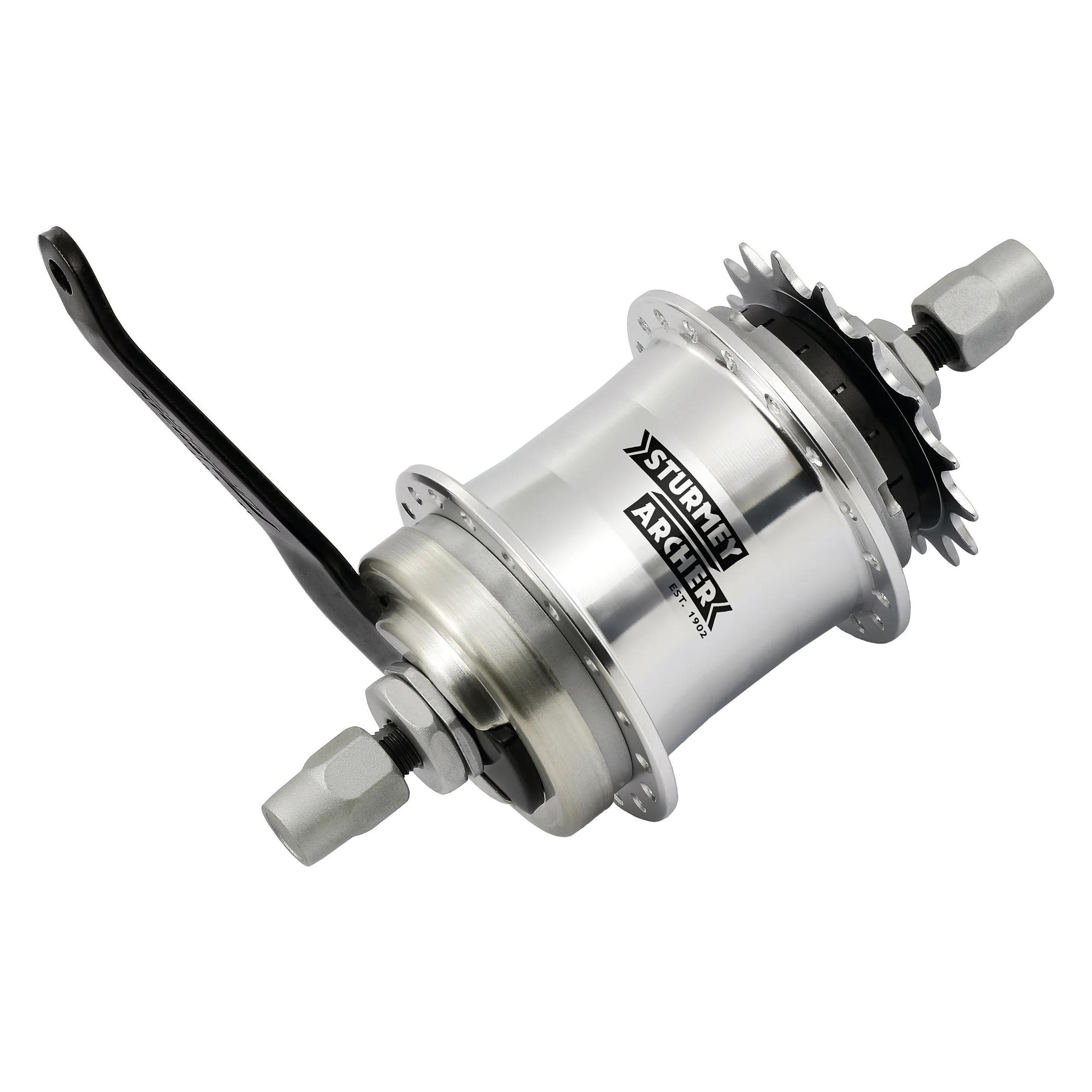 Sturmey Archer Hub cb s/a s1c aly 36hx14gx116 sl w Trim Kit 18t (Felgenbremse) (S1C AM-BOX SILVER)
