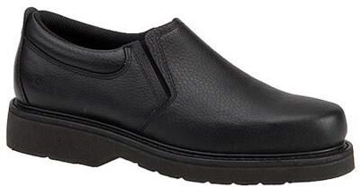Work America Men's Work Slip-On in Black, Size 10.5 D, Leather