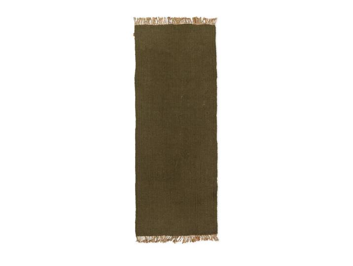 Ferm Living - Block Runner, 80 x 200 cm, olive / natur