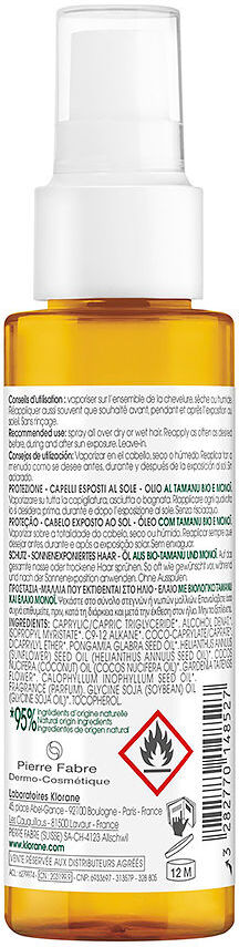Klorane Polysiane Monoï Y Tamanu Bio huile capillaire 100 ml