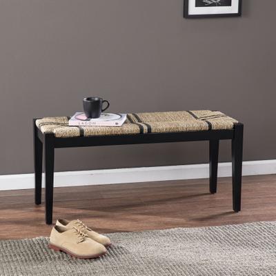 Gallocano Seagrass Bench by SEI Furniture in Black