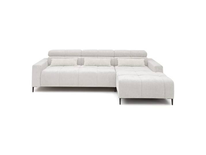 Trendstore Hilaria Ecksofa inkl. Kopfteilverstellung und Sitztiefenverstellung - Flow creme - rechts Großzügiges Sofa in modernem Design, bequem gepolstert, mit komfortablen Funktionen automatische Sitztiefenverstellung, manuelle Kopfteilverstellung Modern