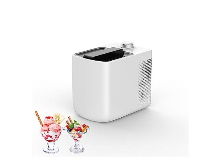 Eismaschinen Mini-Eismaschine for den Haushalt, kleine automatische hausgemachte Joghurt-Eismaschine, elektronisch, ohne Vorkühlung