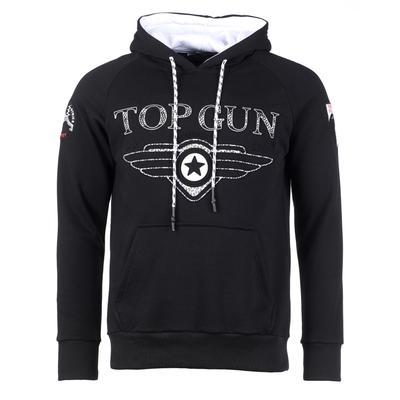 Kapuzenpullover TOP GUN "Defend TG20193010", Herren, Gr. 56XXL, schwarz, Obermaterial: 65% Baumwolle, 35% Polyester, Rundhals, Pullover Sweatshirt Hoodie
