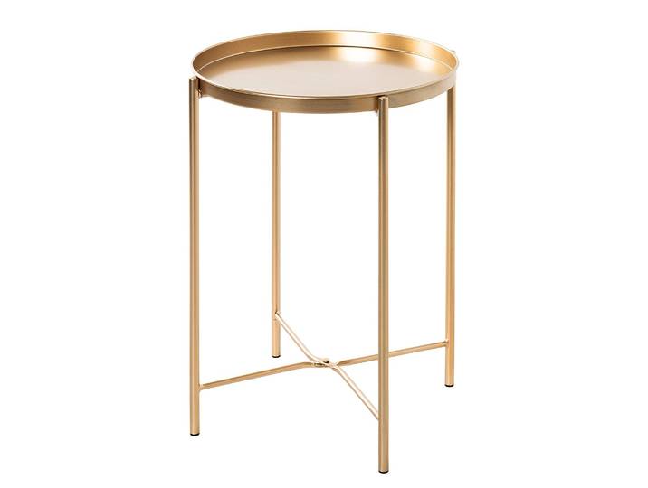 home24 Bijzettafel Meike Ø 39cm goud/goud
